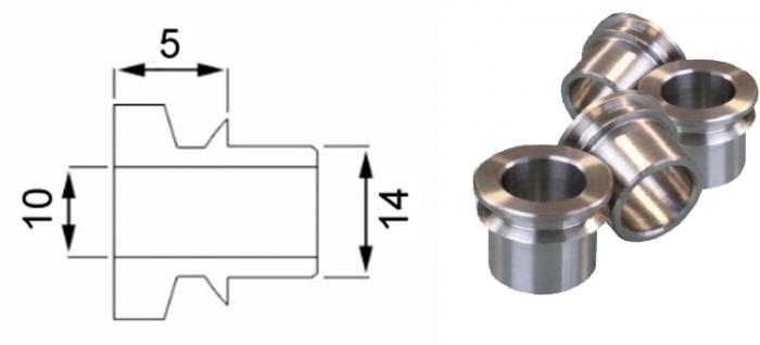 Reduzierhülse für erhöhten Kippwinkel, 14mm Gelenk