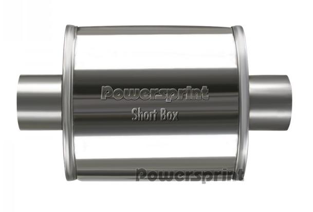 Powersprint Schalldämpfer Short Box 
oval Ø 60mm 370 mm Länge