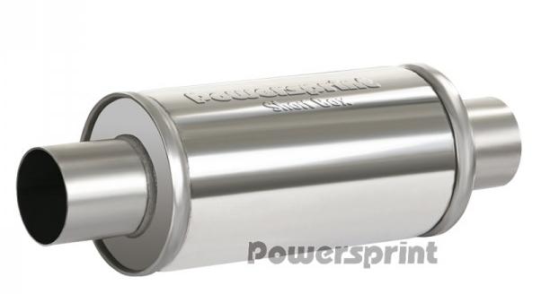 Powersprint Schalldämpfer Short Box 
rund Ø 65mm 370 mm Länge