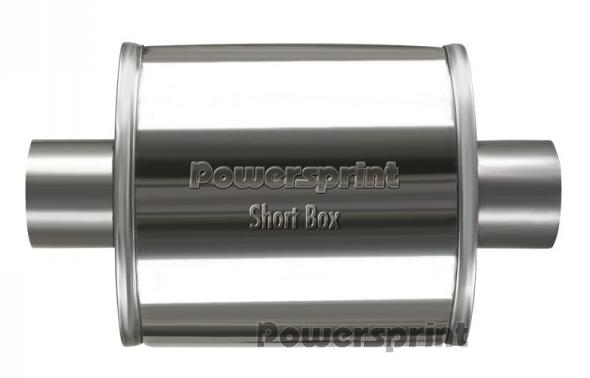 Powersprint Schalldämpfer Short Box 
oval Ø 89mm 370 mm Länge