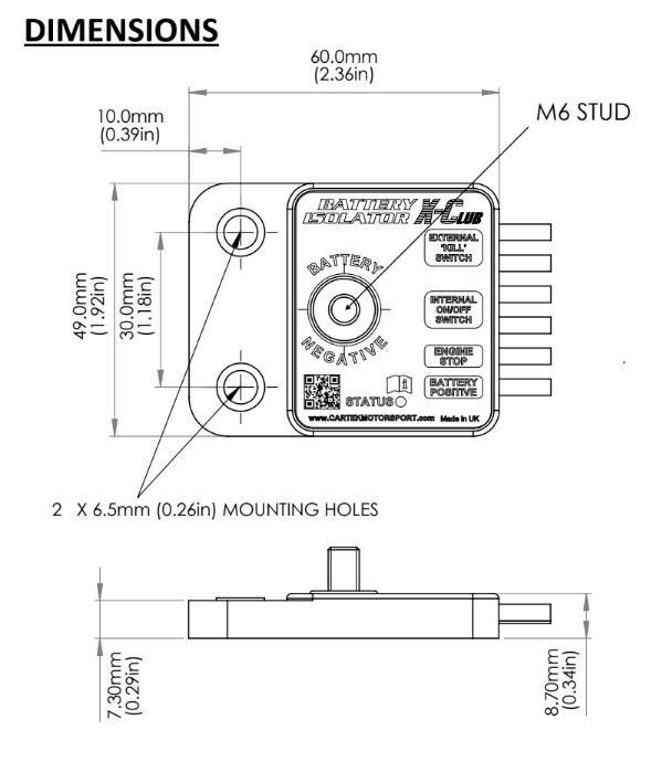 Cartek BATTERY ISOLATOR X-Club (Schalteinheit) 
 - elektronischer Batterieschalter