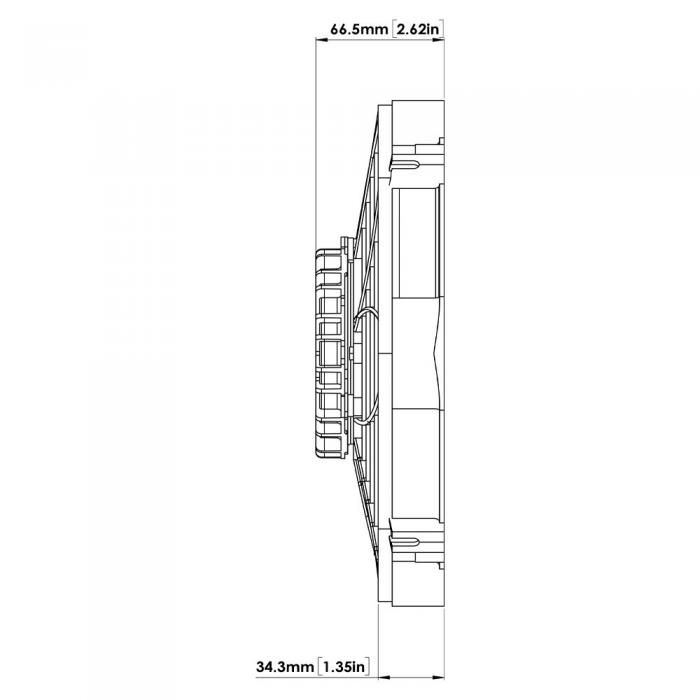 12V Kühlerventilator 275mm (10") Davies Craig Brushless 
bürstenlos, 1736m3/min blasend und saugend dual