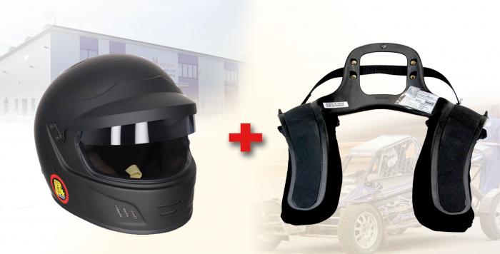 Hans Komplettangebot Touring 
 Helm schwarz: Gr.L, Hans Club 3: Gr. M (Kragenweite bis 44cm) 