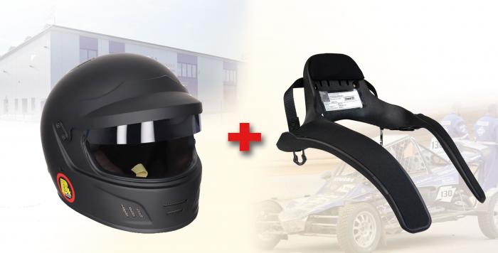 Hans Komplettangebot Touring 
 Helm schwarz: Gr.M, Hans Club: Gr. M (Kragenweite bis 44cm) 