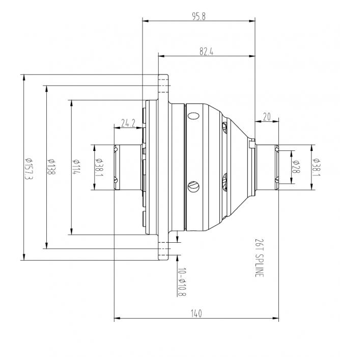 Blackline Schneckenradsperre Ford Fiesta ST180 / IB6
 Torsen System