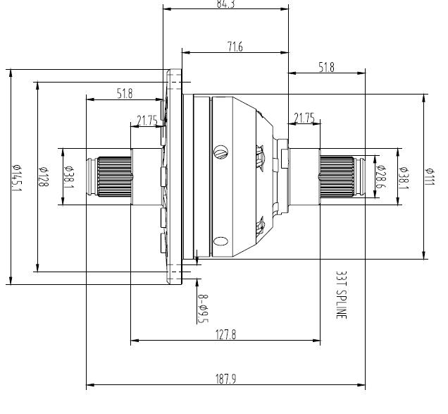 Blackline Schneckenradsperre VAG 020 
 Torsen System 111mm Tellerrad