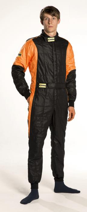 Rennoverall Beltenick Stratos II 3-lagig FIA 8856-2018
 Gr. 2XL (58-60) schwarz-orange