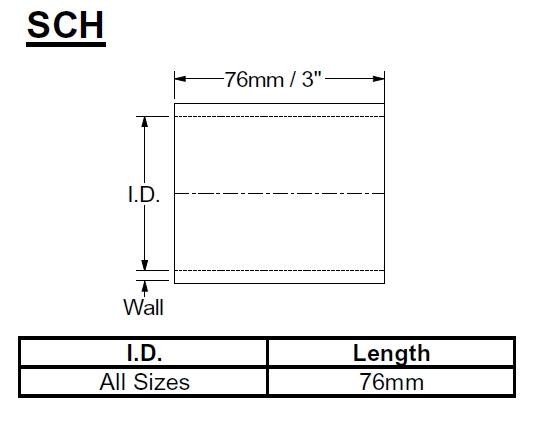 Samco Kupplungsstück 110mm 
 blau, 76mm lang