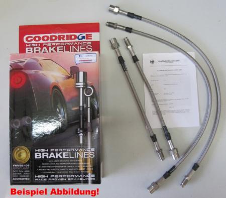 Goodridge Bremsschlauchsatz Audi 100 2.2E Quattro 
Typ 44Q 89-90   6-teilig mit ABE 